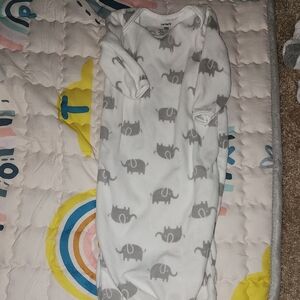 Carter's Gray Elephant Print Kids Pajamas